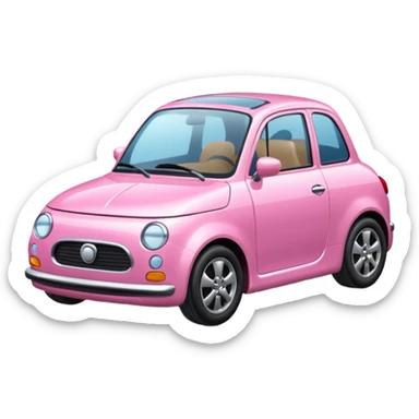 Car that is pink and cute sticker