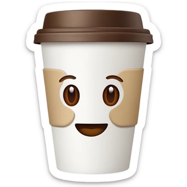 Coffee cup – paper cup with lid sticker