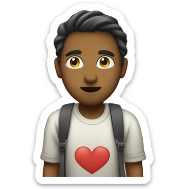 Cara enamorada sacando la lengua  sticker