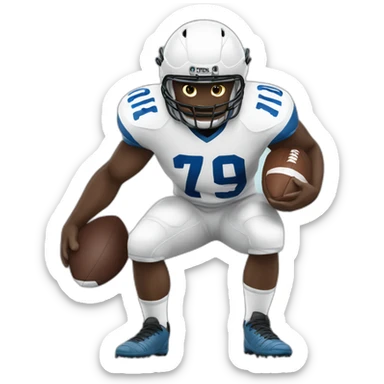 Football player with 11 number, african sticker