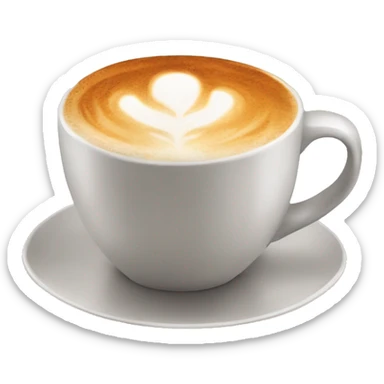 Cappuccino in orange mug  sticker