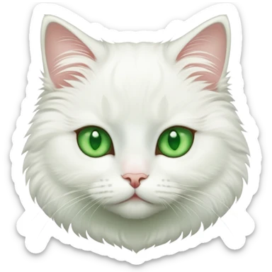 A white jinjila green eyes cat sticker