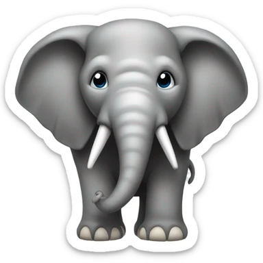 CHAT Fâché avec une trompe d'élphant sticker