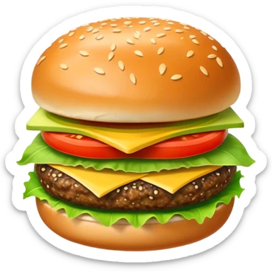 Kubie burger  sticker