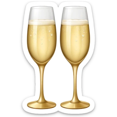 champagne glasses (toasting) sticker