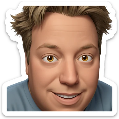 smiling boy in casual shirt sticker