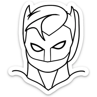 Batgirl superhero face sticker