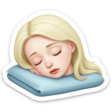 Girl fainting sticker