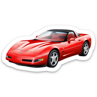 1995 red corvette sticker