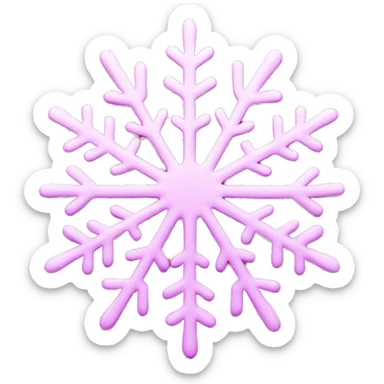 pink snowflake sticker