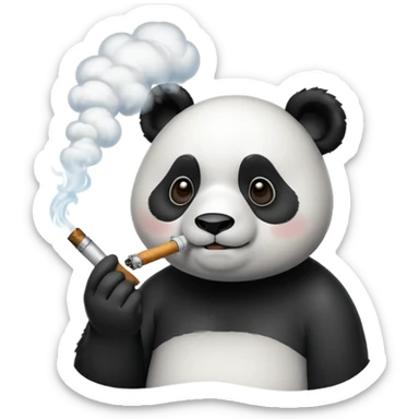 Panda smoke big big joint sticker