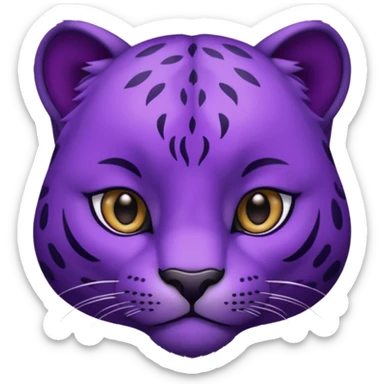 Purple Panther face turned to the side sticker