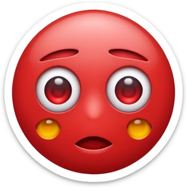 Eyes bulging red emoji sticker