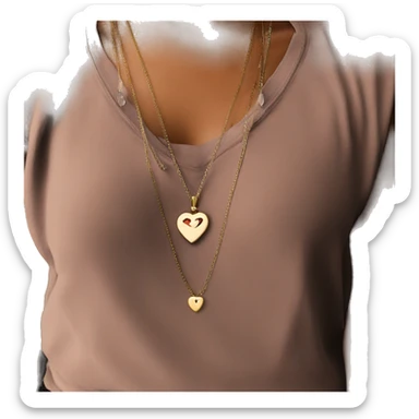 heart jewelry on solo girl sticker