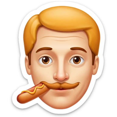 Hot dog nose man sticker