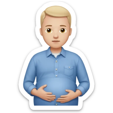 Make a man with a pregnant belly sticker