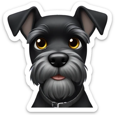 Black miniature schnauzer named Walt sticker
