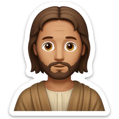 portrait, head and shoulders, Jesus's apostle Thomas, normal emoji style sticker