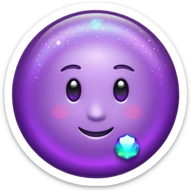 glitter purple and cian pin office sticker