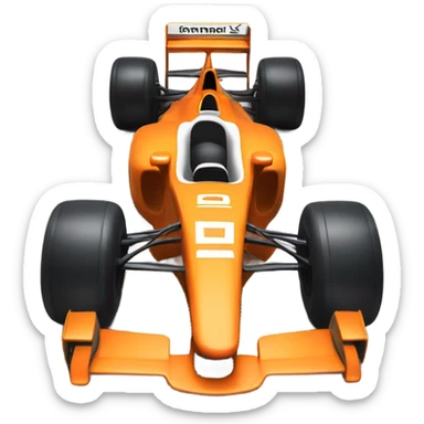 Orange f1 car sticker