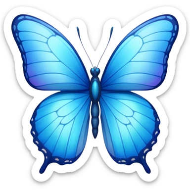 Blue butterfly emoj sticker