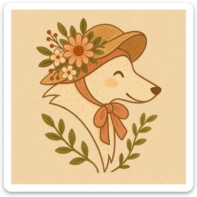 Give the Overwolf logo a cute cottagecore makeover sticker