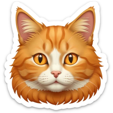 a cat sighing sticker