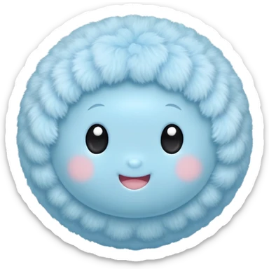 cute pastel blue soft baby ball toy sticker