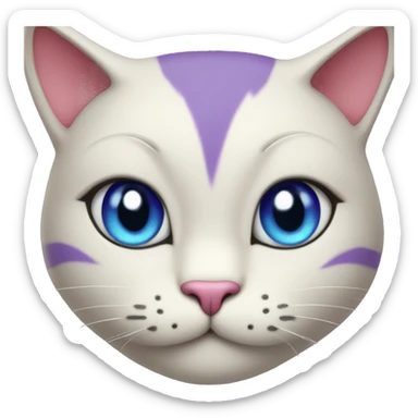 purple cat alice in wonderland sticker
