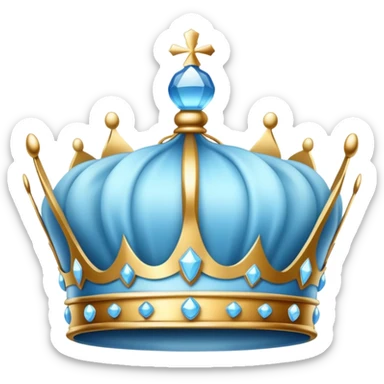 Light blue crown sticker