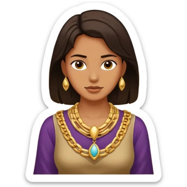 person living in desert just face, hair showing, heavy accessory sticker
