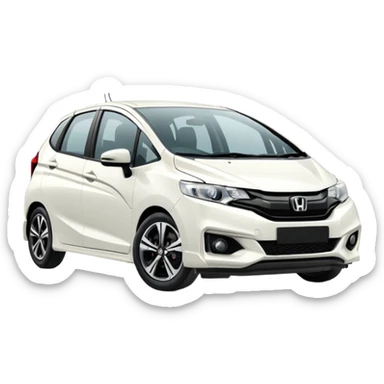 honda jazz ge mc rs white colour sticker