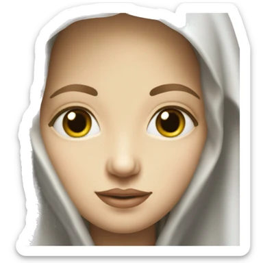 The Virgin Mary realistic face sticker