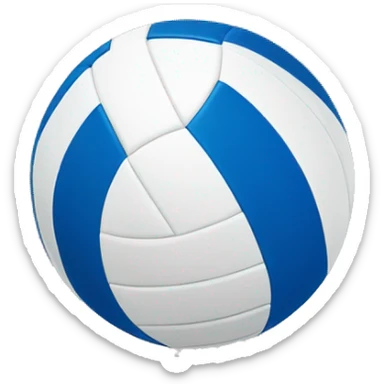 Blue and white volleyball ball sticker