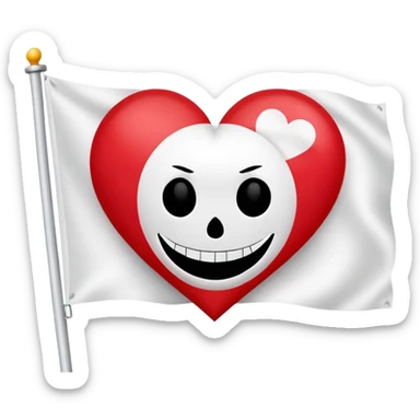 One Piece Heart Pirates flag with smiley face symbol sticker