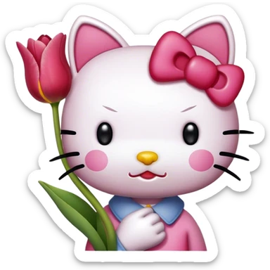 hellokitty with a tulip sticker