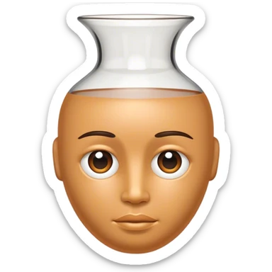 Vase human head  sticker