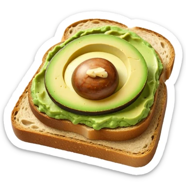 avocado toast no seed  sticker