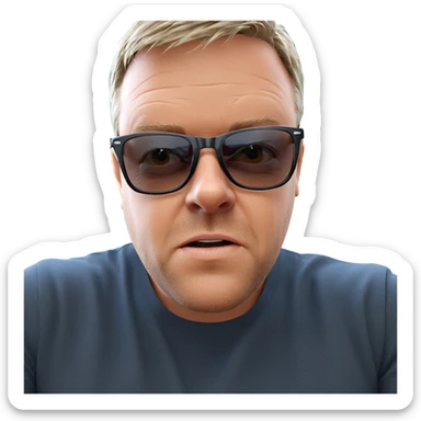 cool portrait of a man sticker