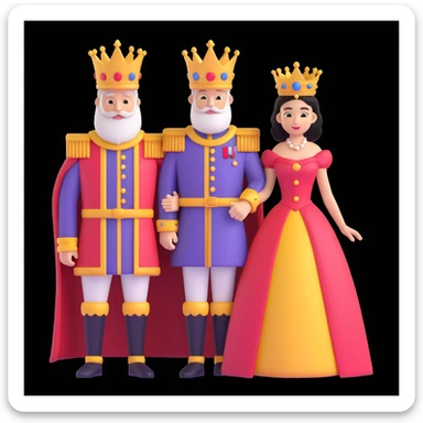disney king and queen posing sticker