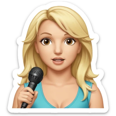britney spears with microphone sticker