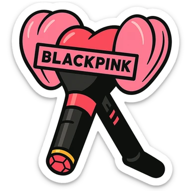 Remove the background, keep the BLACKPINK-inspired object with a transparent background, vibrant toon style. sticker