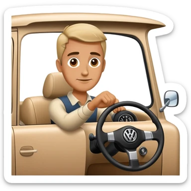 volkswagen driver sticker