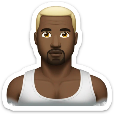 kanye west wearing a sports bra sticker