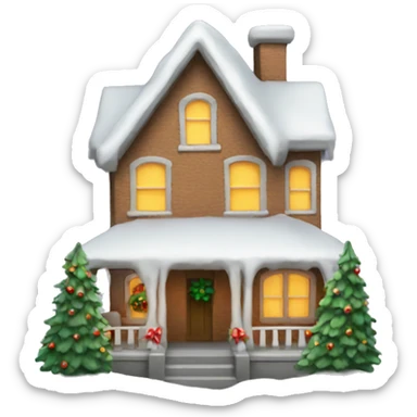 A Christmas house  sticker