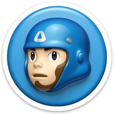 Make a blue bape logo sticker