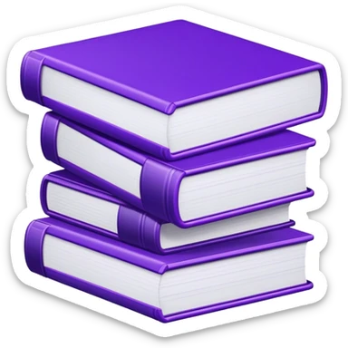 violet 3 books sticker