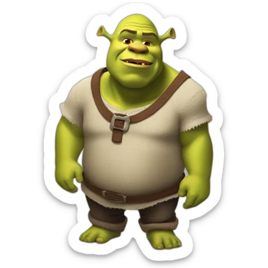 Shrek est enceinte et a un enfant dans son ventre sticker