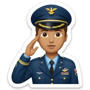 American soldier showing respect sticker