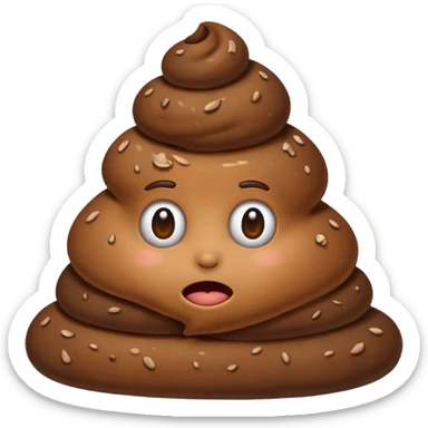 poop with no face sticker